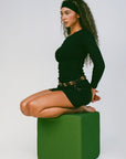Bellevue Long Sleeve Mini Dress in Black by GIL RODRIGUEZ-GIL RODRIGUEZ-Idlewild-Cincinnati