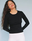 Bellevue Long Sleeve Tee in Black by GIL RODRIGUEZ-Tops-GIL RODRIGUEZ-Idlewild