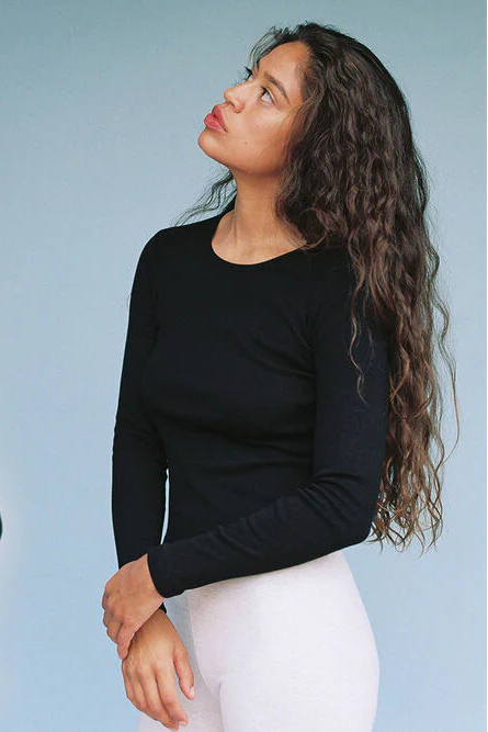 Bellevue Long Sleeve Tee in Black by GIL RODRIGUEZ-GIL RODRIGUEZ-Idlewild-Cincinnati