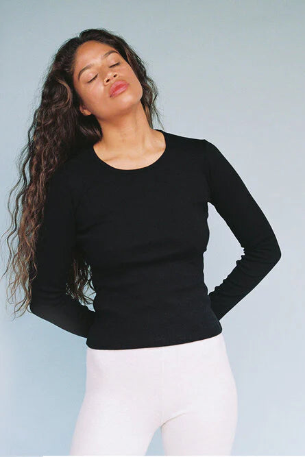 Bellevue Long Sleeve Tee in Black by GIL RODRIGUEZ-GIL RODRIGUEZ-Idlewild-Cincinnati
