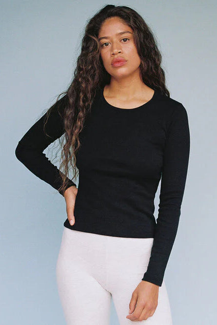 Bellevue Long Sleeve Tee in Black by GIL RODRIGUEZ-GIL RODRIGUEZ-Idlewild-Cincinnati