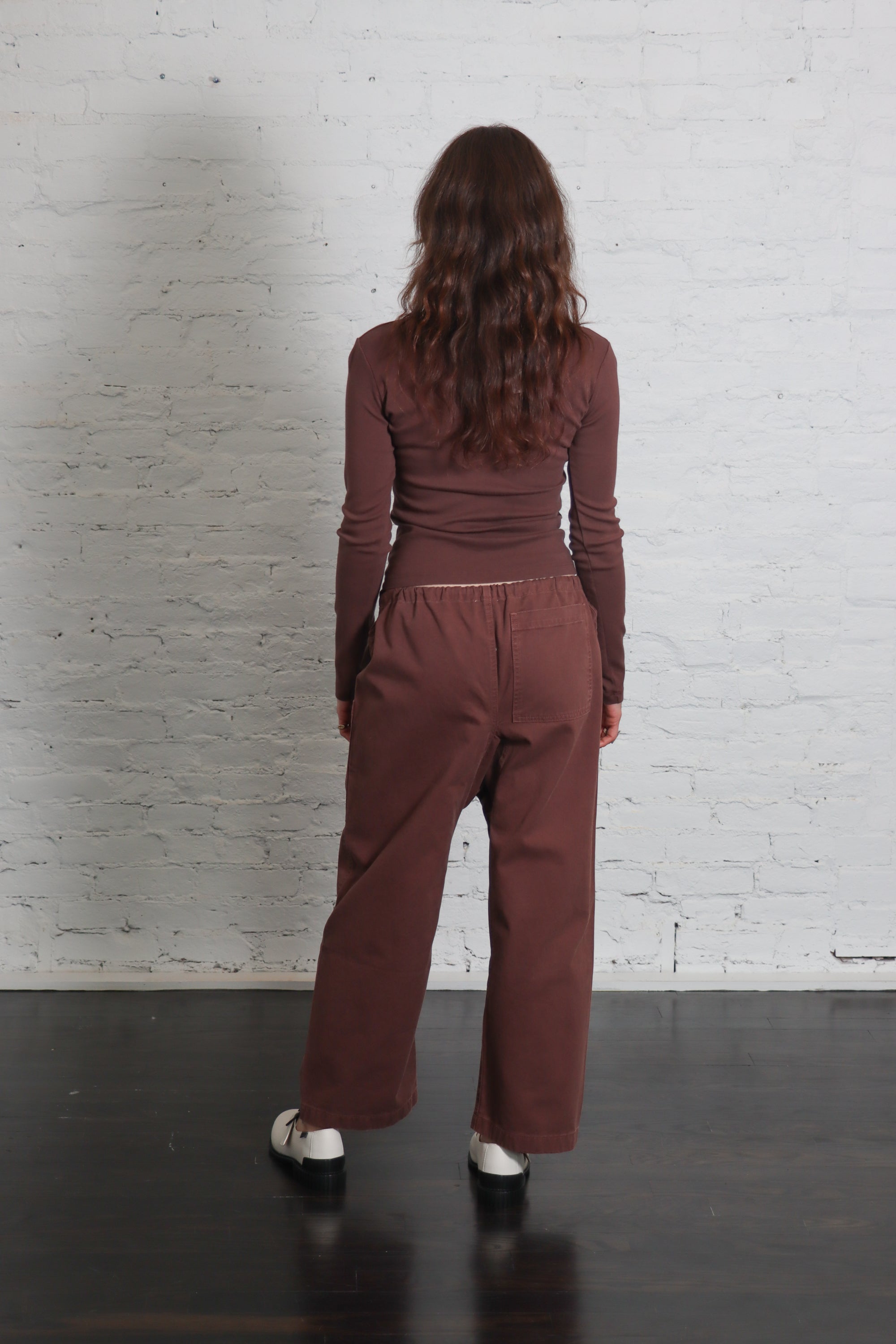 Bellevue Long Sleeve Tee in Chocolate by GIL RODRIGUEZ-GIL RODRIGUEZ-Idlewild