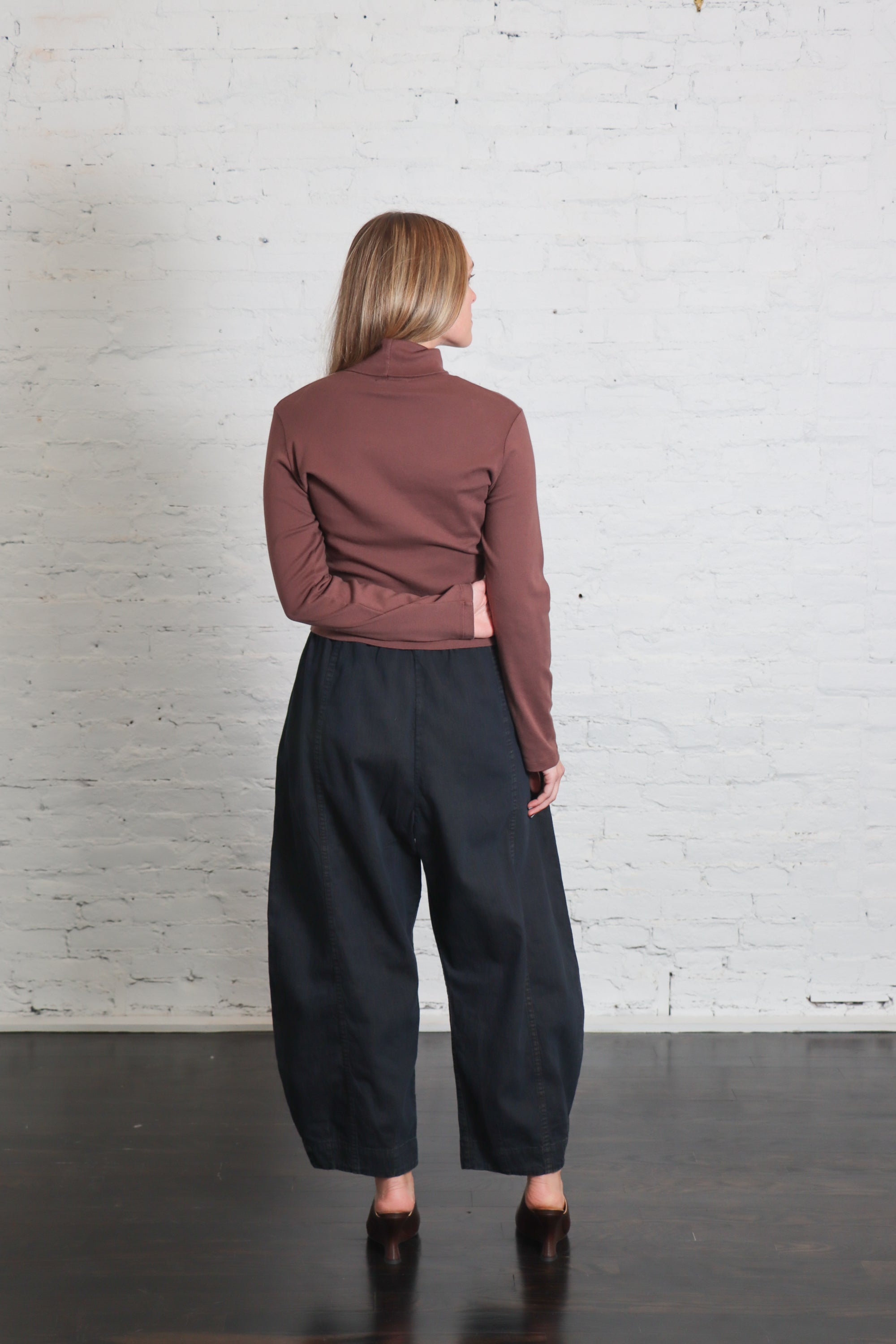 Bellevue Long Sleeve Turtleneck in Chocolate by GIL RODRIGUEZ-GIL RODRIGUEZ-Idlewild