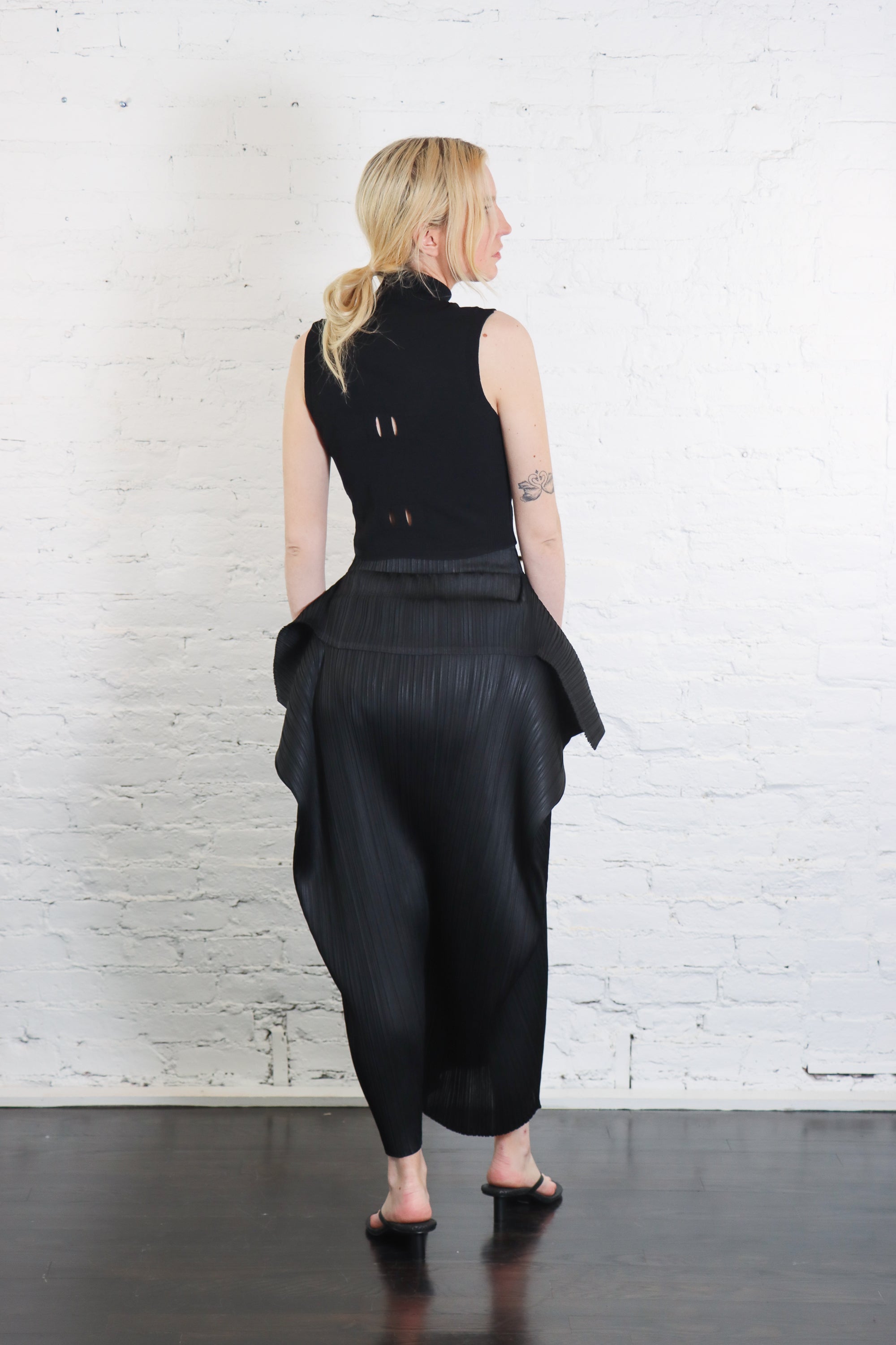 Module Pants in Black by Pleats Please Issey Miyake-Pleats Please Issey Miyake-Idlewild-Cincinnati