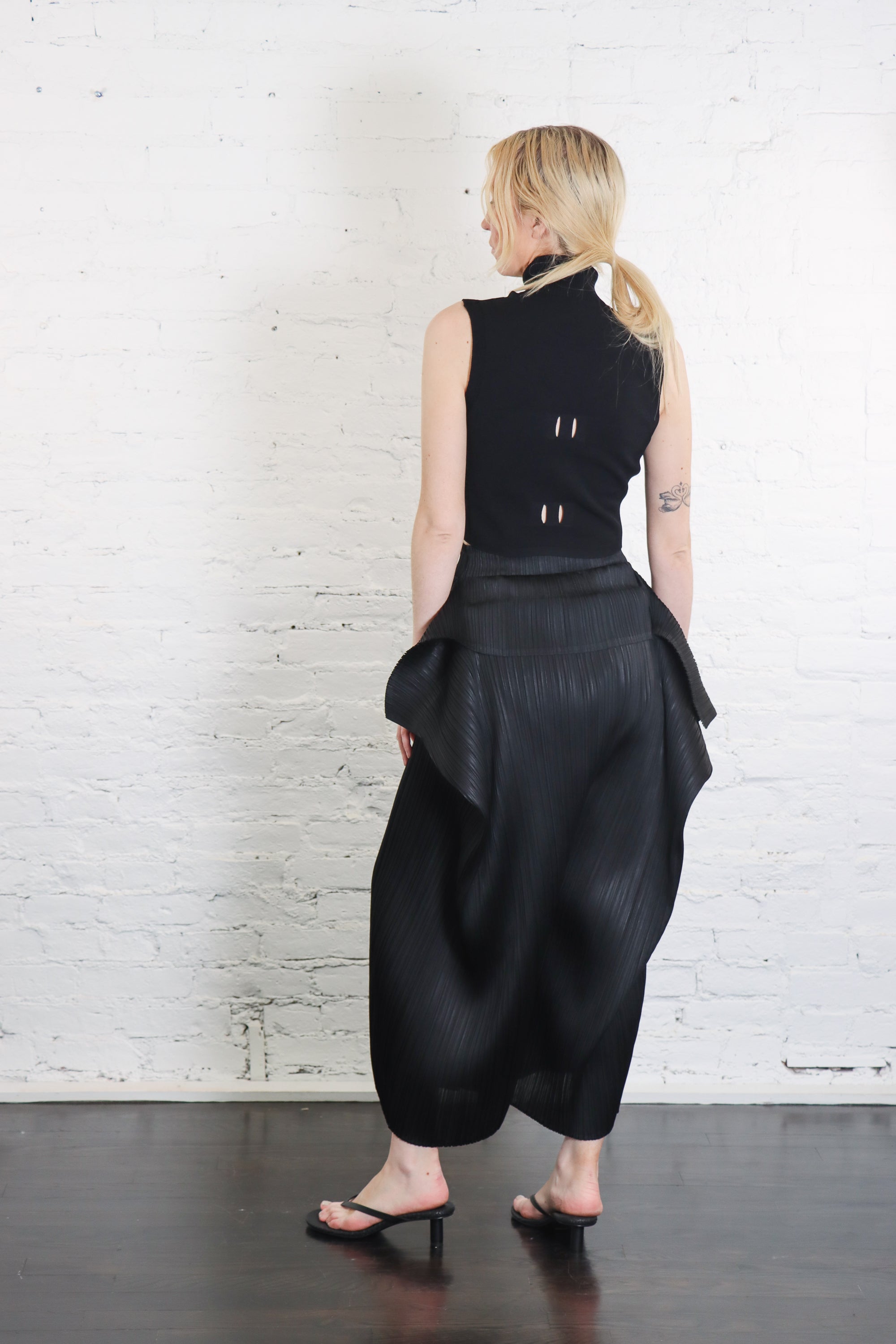 Belt Loop Knit Vest in Black by Issey Miyake-Issey Miyake-Idlewild-Cincinnati