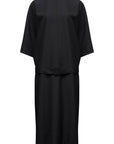 Belted Dropwaist Dress in Black by MM6 Maison Margiela-MM6-Idlewild-Cincinnati