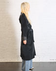 Belted Loose Coat in Black Velvet by Album Di Famiglia-Album Di Famiglia-Idlewild-Cincinnati
