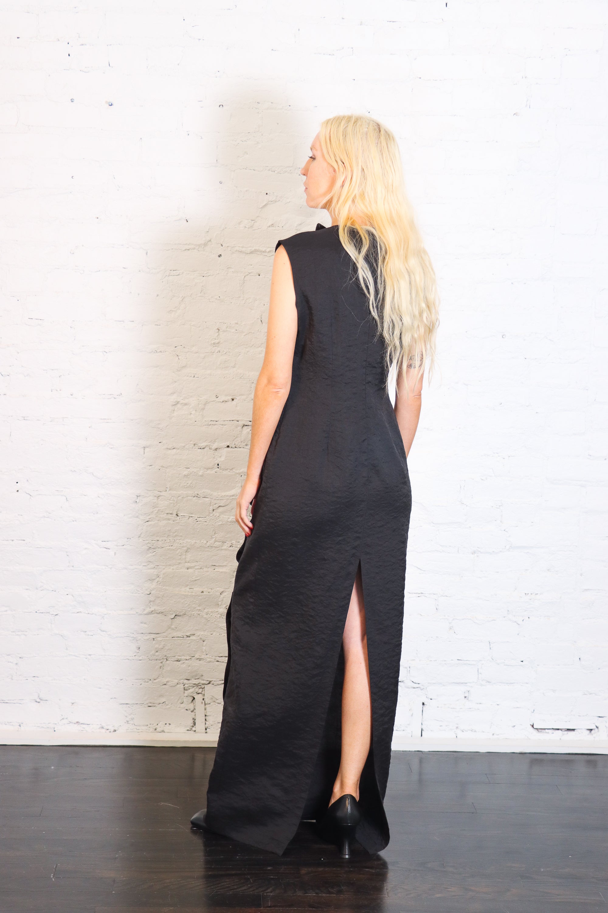 Bib-Front Maxi Dress in Black by A.W.A.K.E. Mode-A.W.A.K.E. Mode-Idlewild-Cincinnati