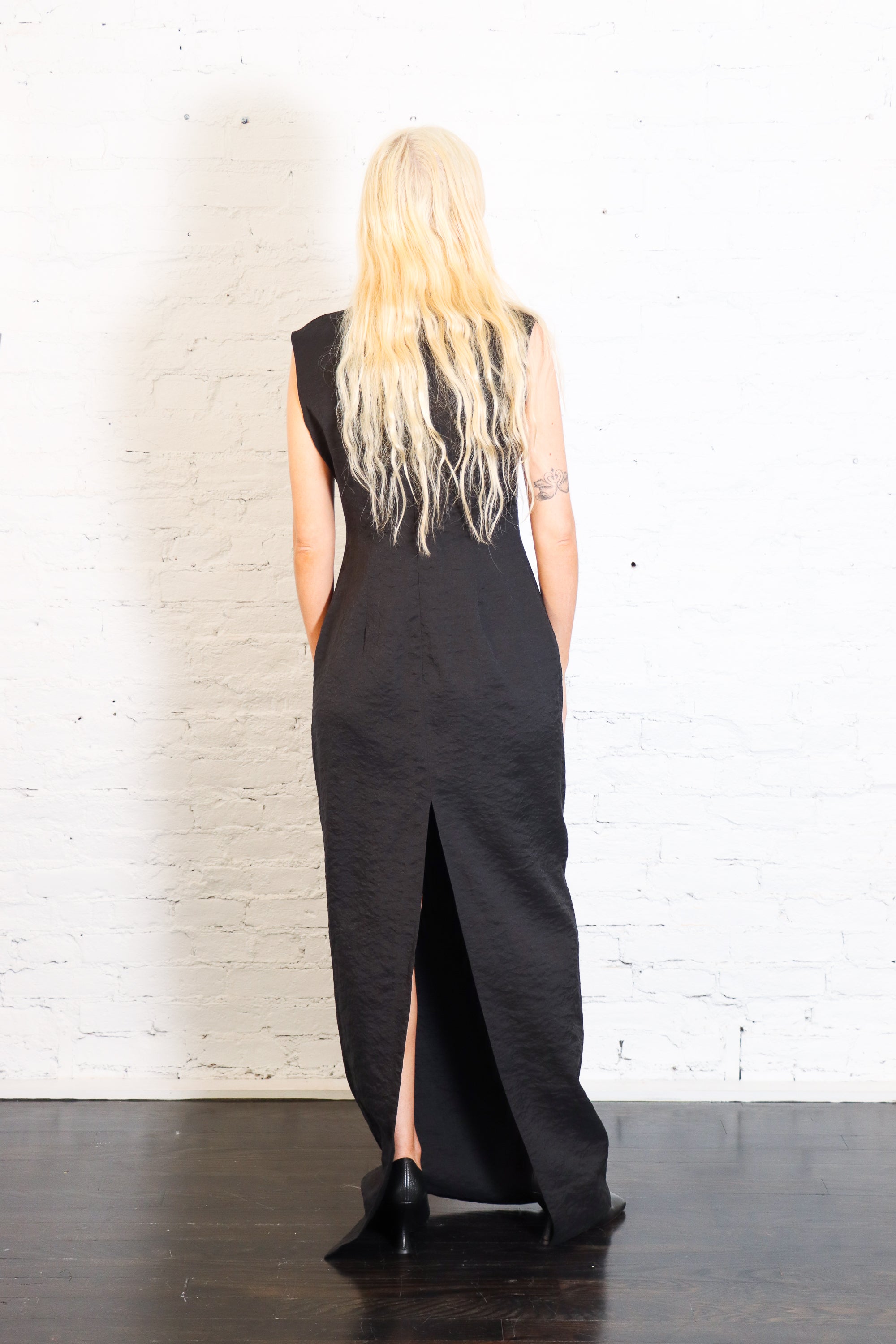 Bib-Front Maxi Dress in Black by A.W.A.K.E. Mode-A.W.A.K.E. Mode-Idlewild-Cincinnati