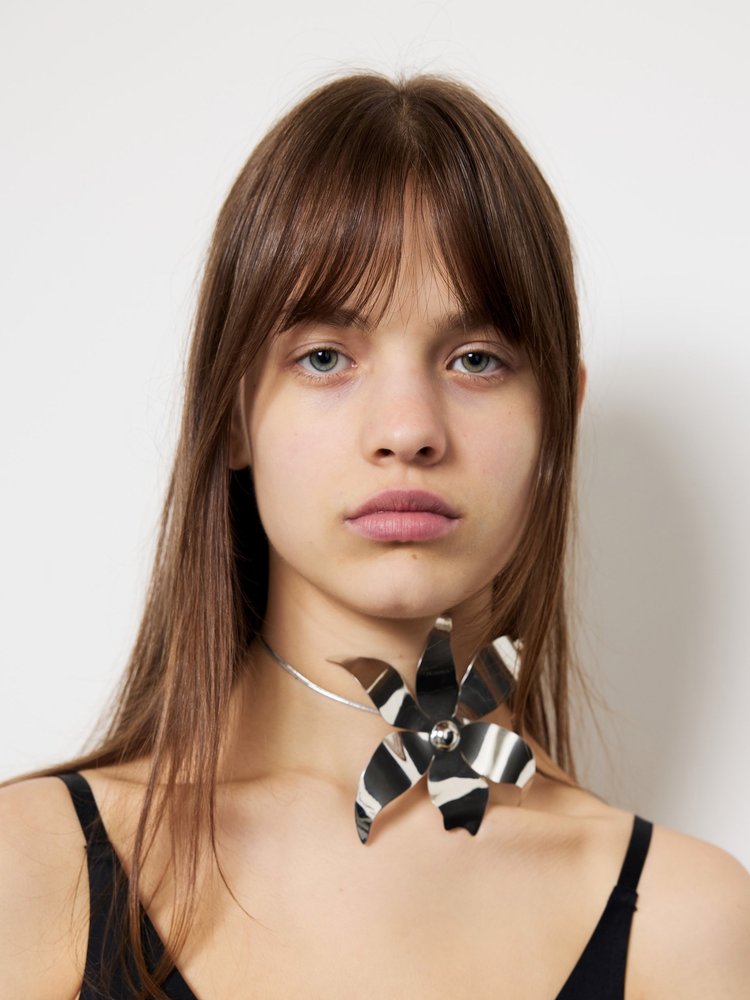 Big Evie Flower Necklace/Belt in Silver by Eyland-Jewelry-Eyland-Idlewild