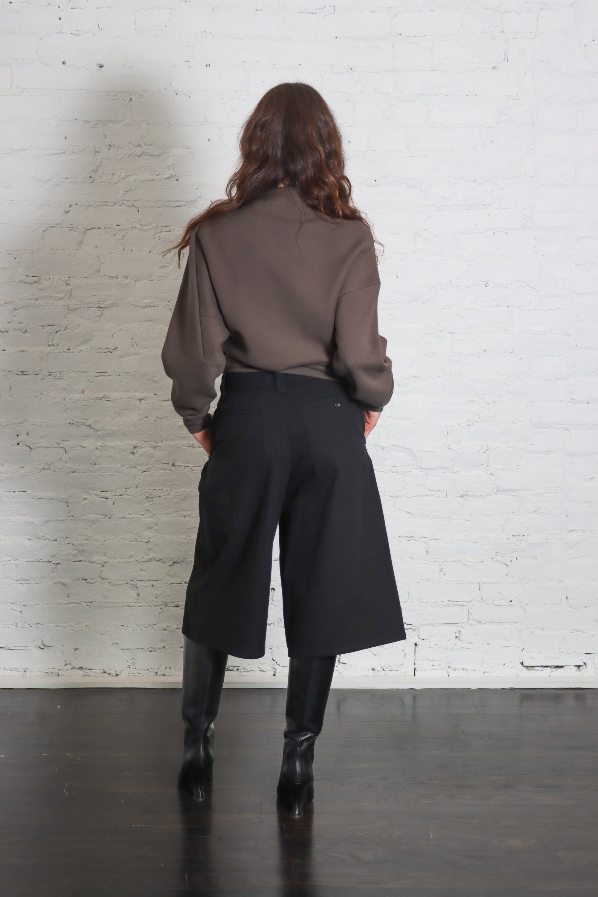 Draped Sweatshirt in Mud by 6397-Tops-6397-Idlewild