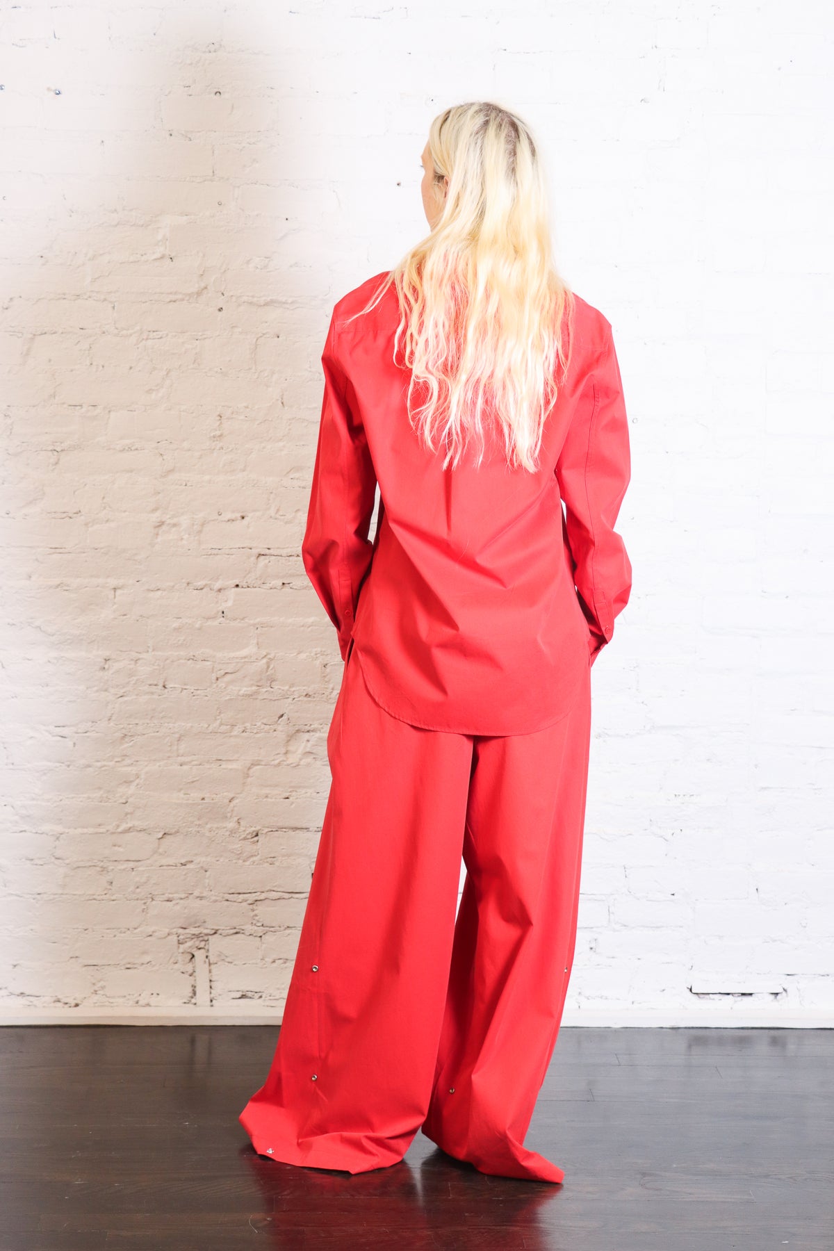 Bio Twill Easy Shirt in Red by Tibi-Tibi-Idlewild-Cincinnati