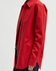 Bio Twill Easy Shirt in Red by Tibi-Tibi-Idlewild-Cincinnati