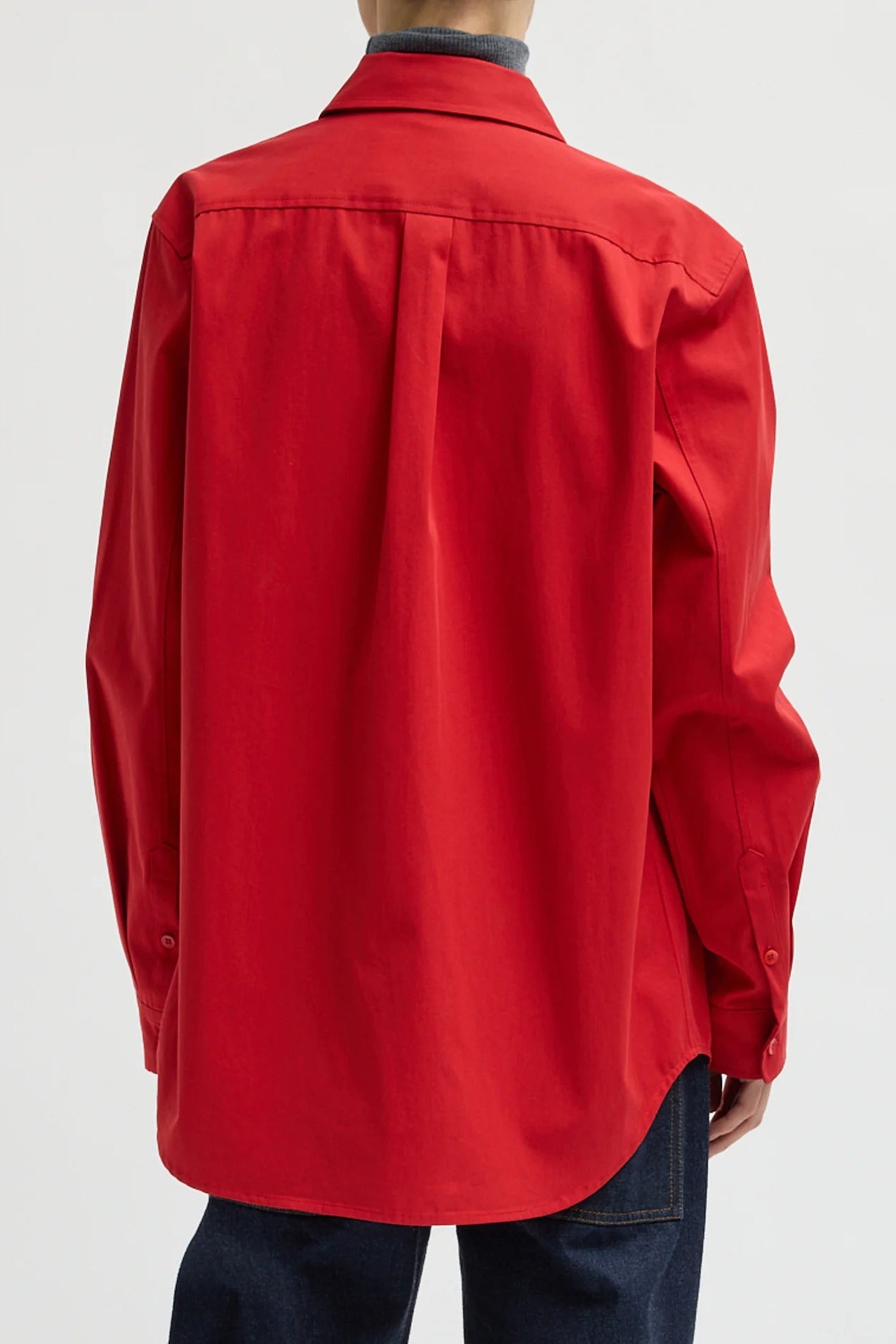 Bio Twill Easy Shirt in Red by Tibi-Tibi-Idlewild-Cincinnati
