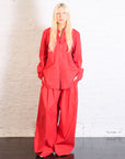 Bio Twill Easy Shirt in Red by Tibi-Tibi-Idlewild-Cincinnati