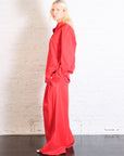 Bio Twill Triple Pleat Pant in Red by Tibi-Tibi-Idlewild-Cincinnati