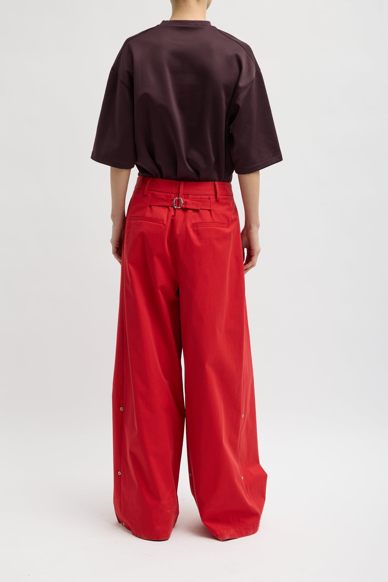 Bio Twill Triple Pleat Pant in Red by Tibi-Tibi-Idlewild-Cincinnati