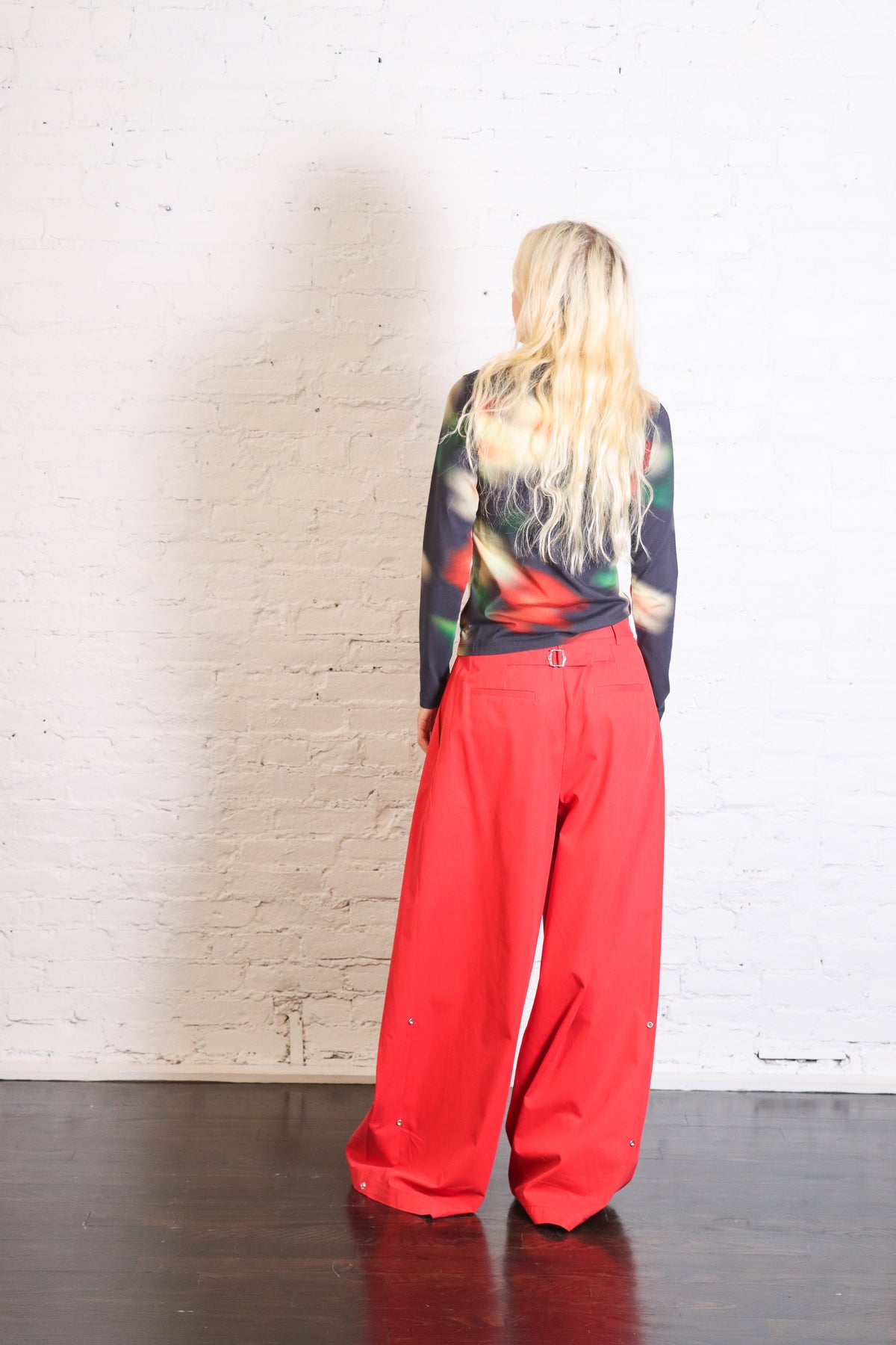 Bio Twill Triple Pleat Pant in Red by Tibi-Tibi-Idlewild-Cincinnati