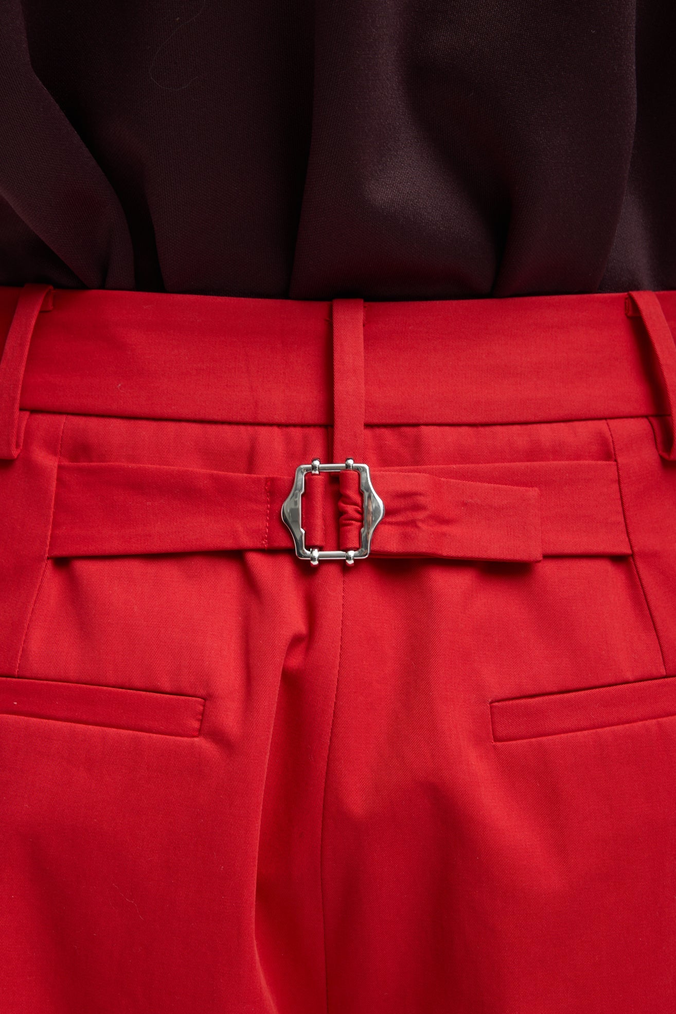 Bio Twill Triple Pleat Pant in Red by Tibi-Tibi-Idlewild-Cincinnati