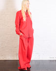 Bio Twill Triple Pleat Pant in Red by Tibi-Tibi-Idlewild-Cincinnati
