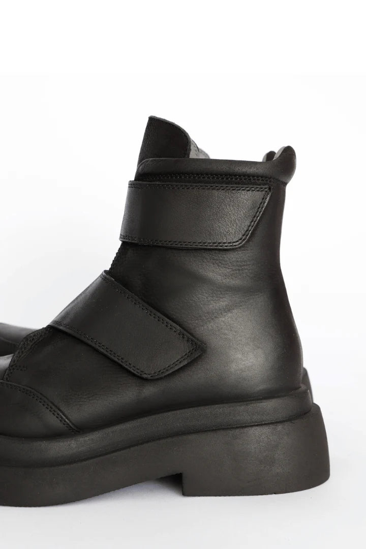 Black Velcro Boot in Gas Nero by Lofina-Lofina-Idlewild-Cincinnati