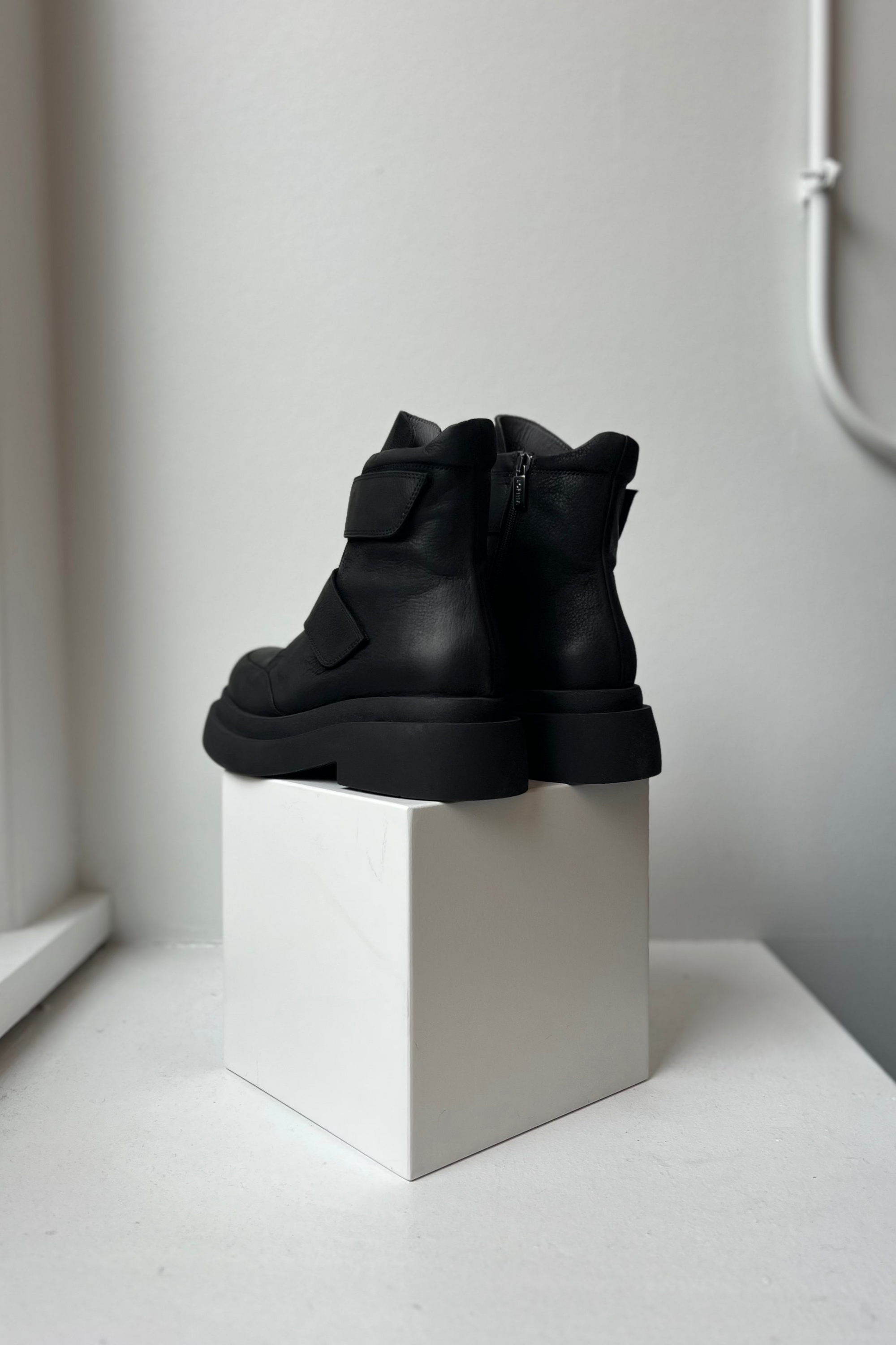 Black Velcro Boot in Gas Nero by Lofina-Lofina-Idlewild-Cincinnati