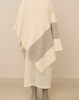 Block Poncho in Raw White/Grey Marl by Lauren Manoogian-Lauren Manoogian-Idlewild-Cincinnati