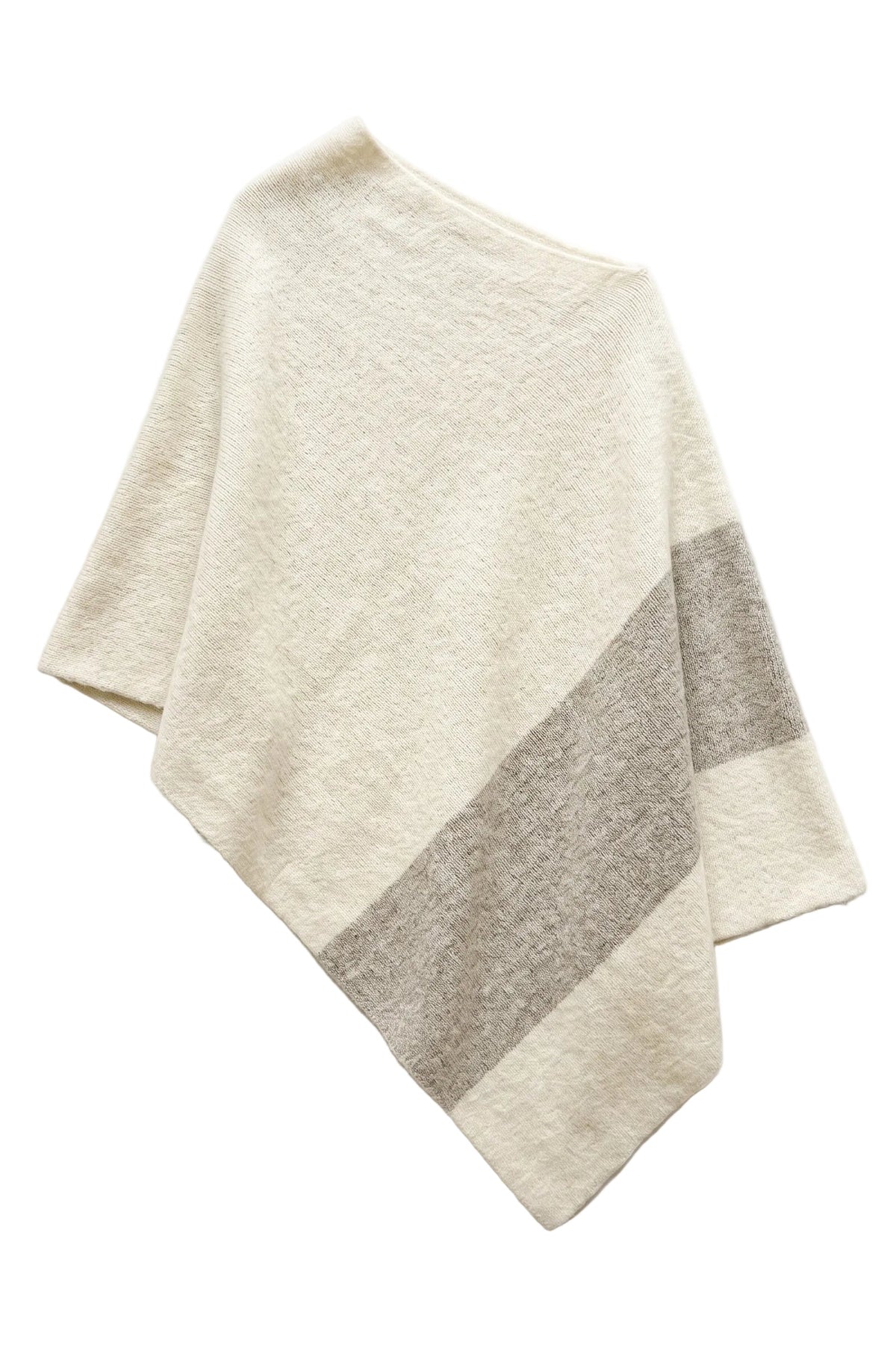 Block Poncho in Raw White/Grey Marl by Lauren Manoogian-Lauren Manoogian-Idlewild-Cincinnati