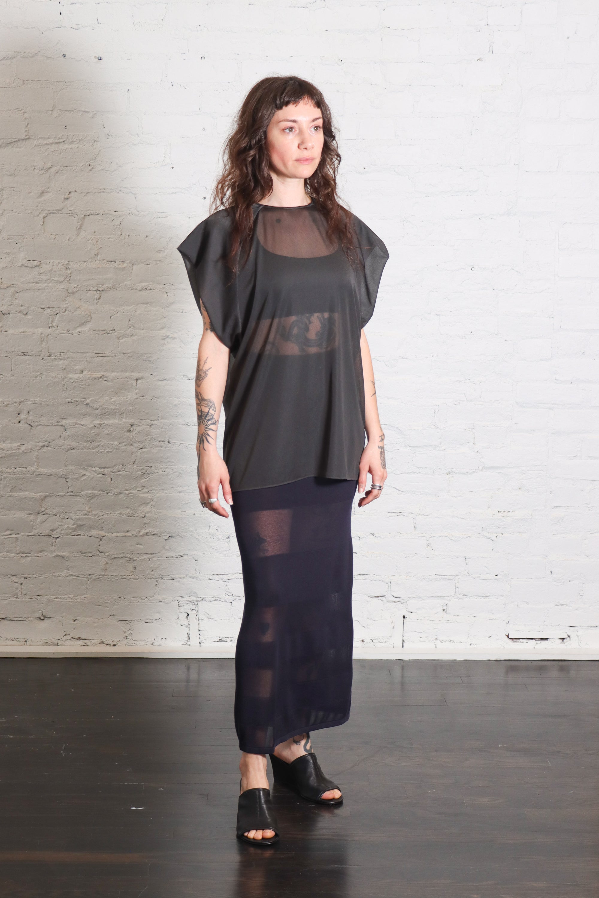 Blusa Girocollo in Lavagna by Alysi-Alysi-Idlewild