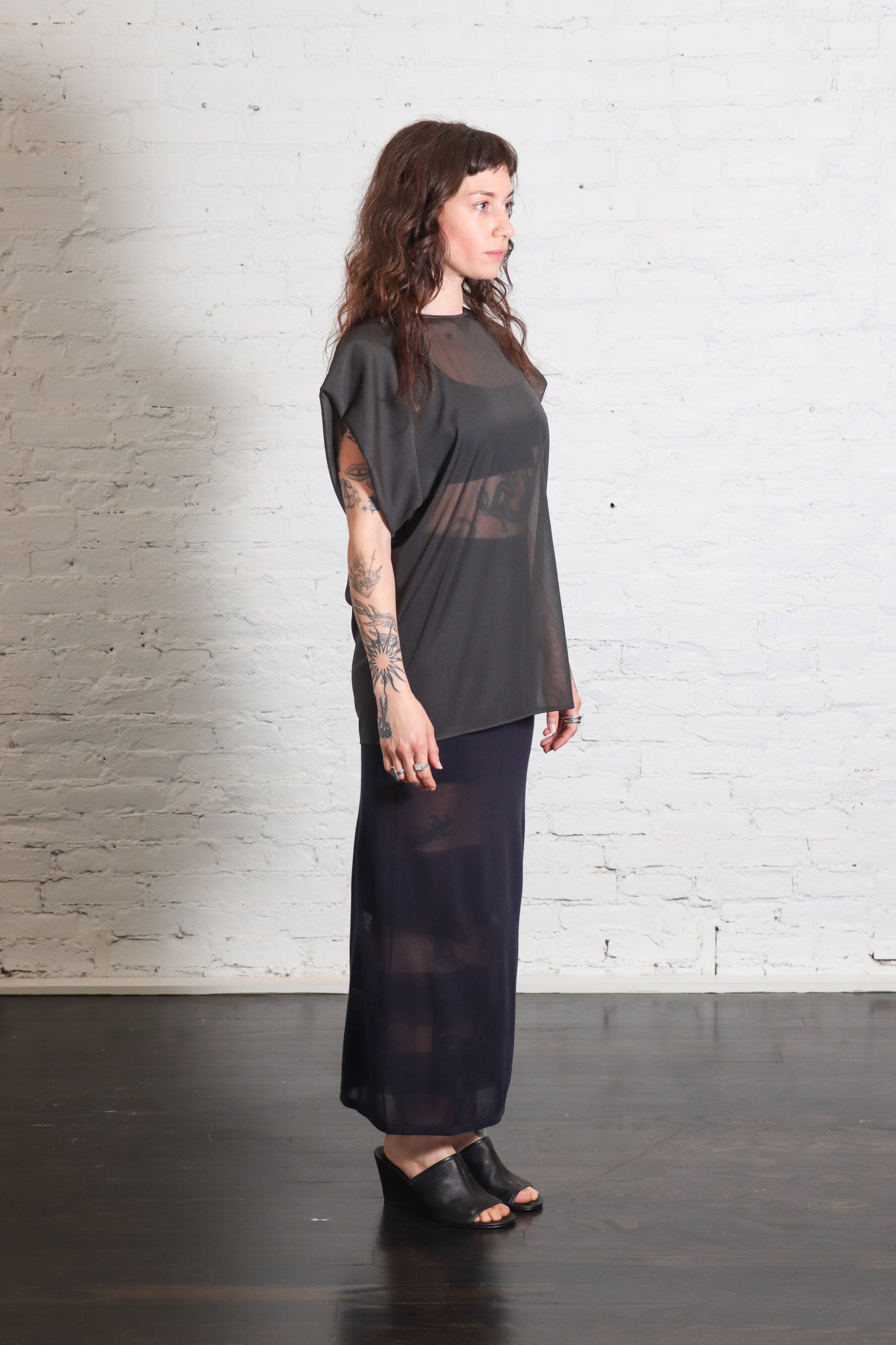 Blusa Girocollo in Lavagna by Alysi-Alysi-Idlewild