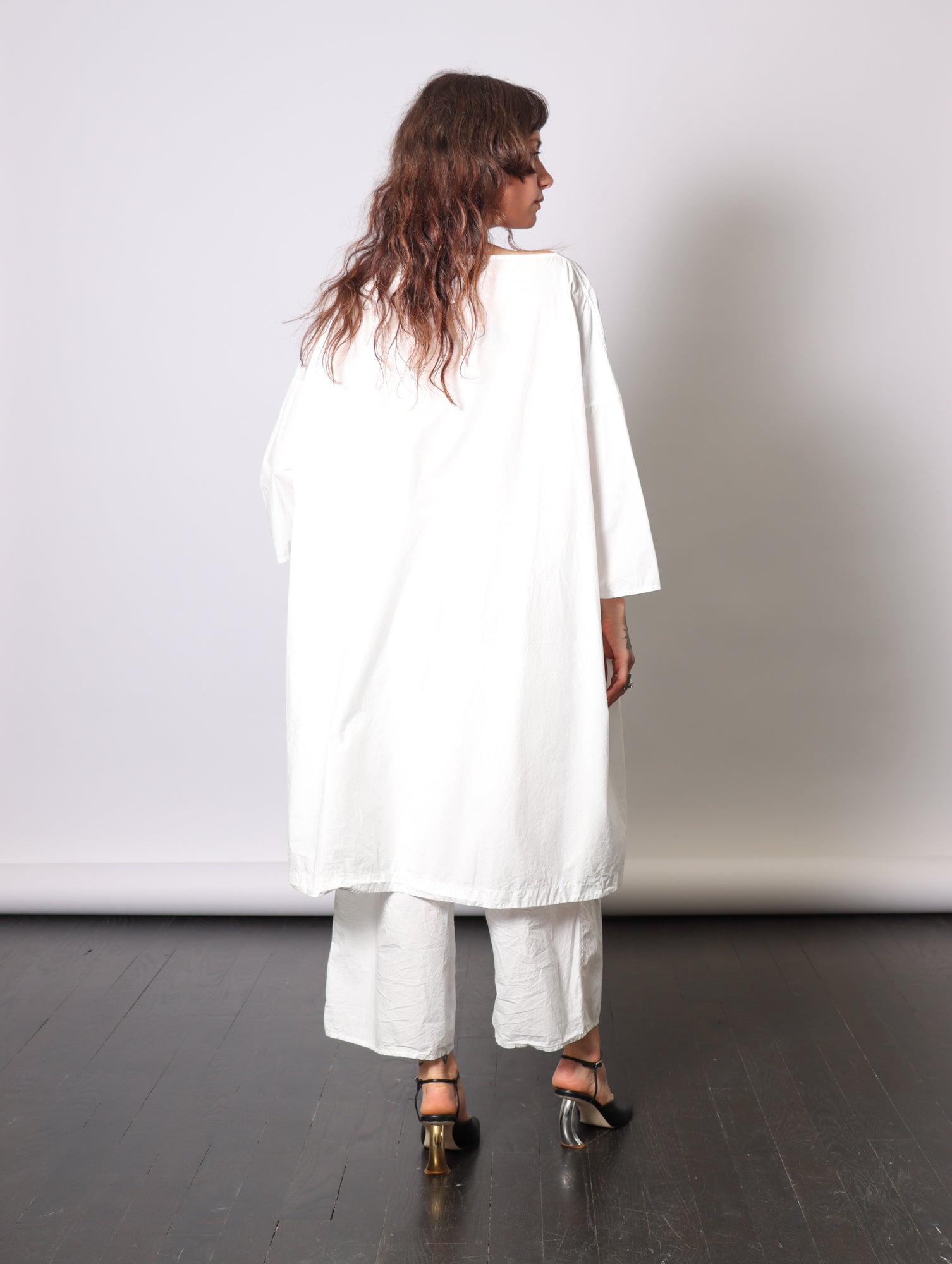 Boatneck Dress TS in Milk by Album Di Famiglia-Album Di Famiglia-Idlewild-Cincinnati