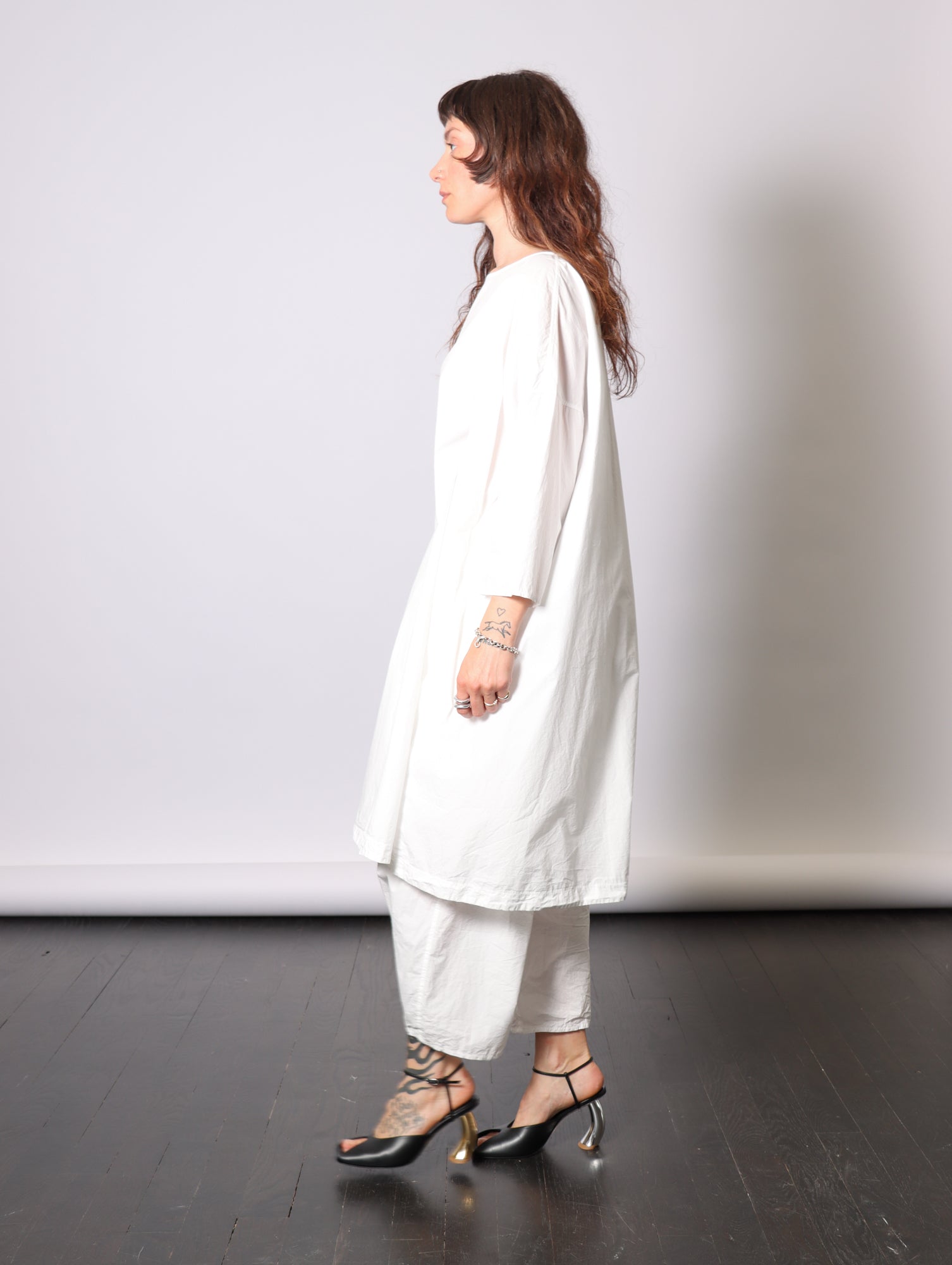 Boatneck Dress TS in Milk by Album Di Famiglia-Album Di Famiglia-Idlewild-Cincinnati