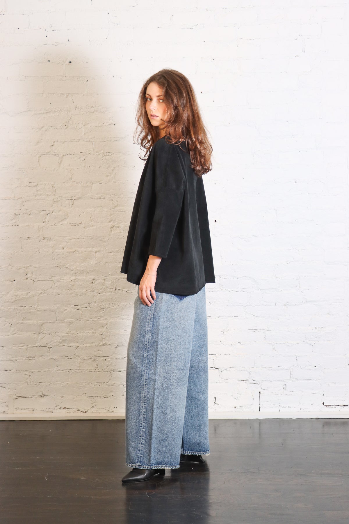 Boatneck T-Shirt V in Black by Album Di Famiglia-Album Di Famiglia-Idlewild-Cincinnati