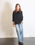 Boatneck T-Shirt V in Black by Album Di Famiglia-Album Di Famiglia-Idlewild-Cincinnati