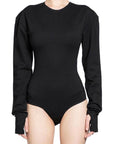 Bodysuit in Black by MM6 Maison Margiela-Bodysuits-MM6-Idlewild
