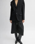 Bonded Recycled Felted Wool Convertible Blazer in Black by Tibi-Tibi-Idlewild-Cincinnati