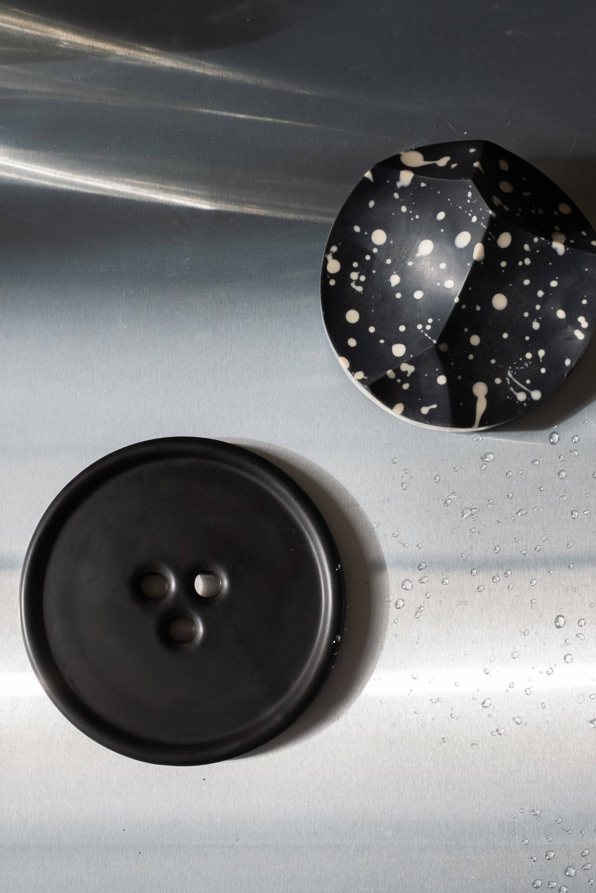 Bouton Soap Dish in Black by Ume Studio-UME Studio-Idlewild