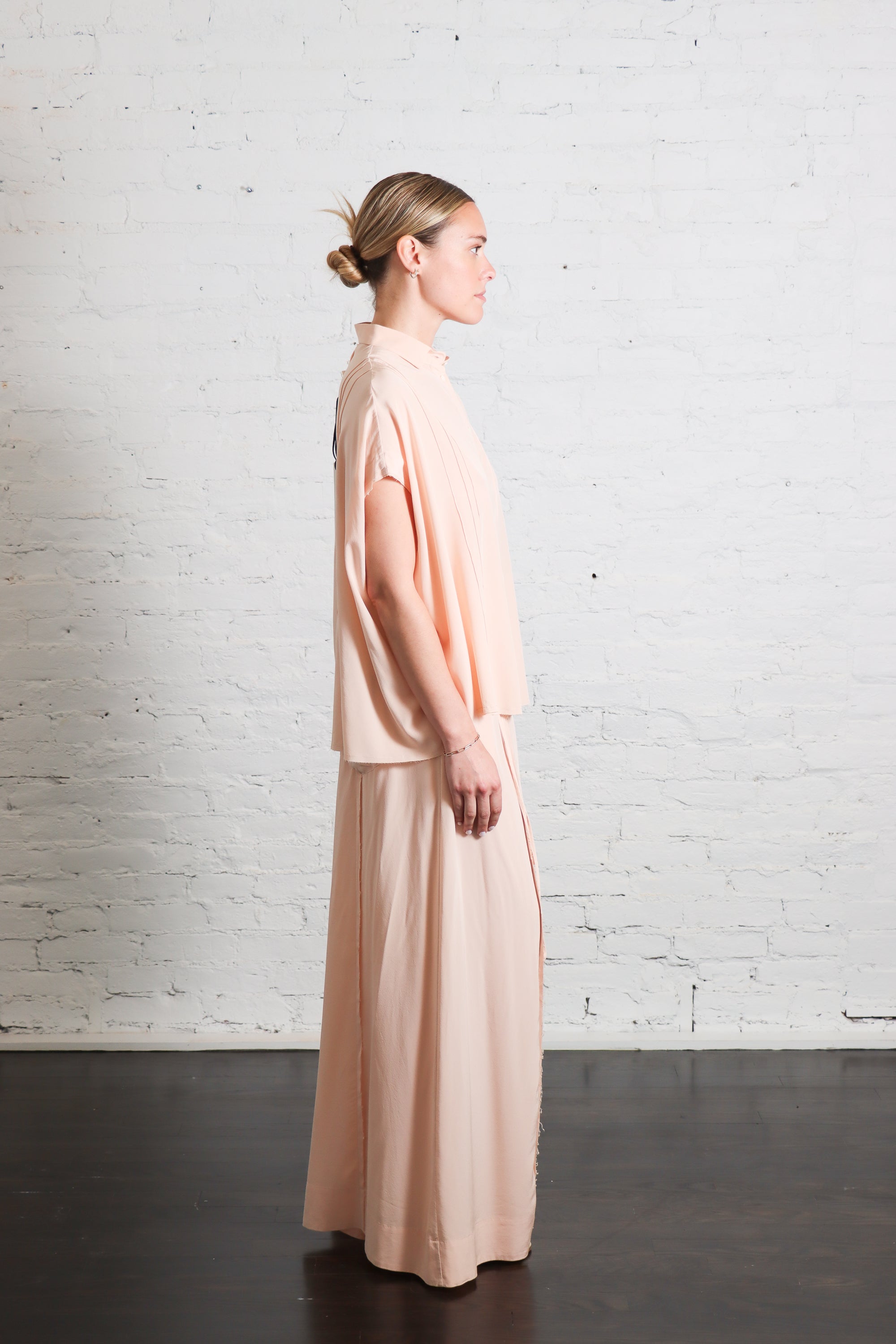 Boxy Blouse Button Down in Carne by Serien°umerica-Serien°umerica-Idlewild-Cincinnati