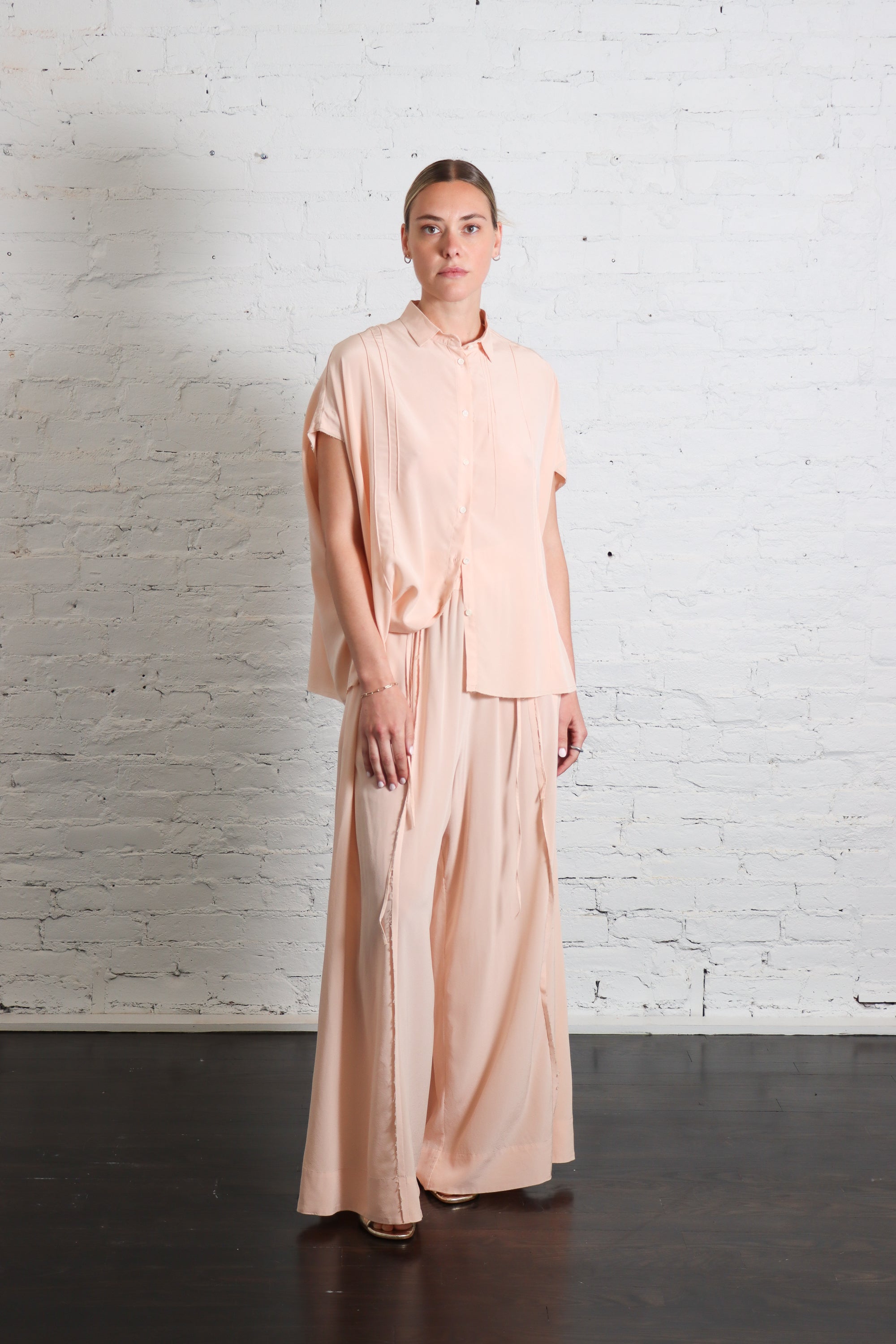 Boxy Blouse Button Down in Carne by Serien°umerica-Serien°umerica-Idlewild-Cincinnati