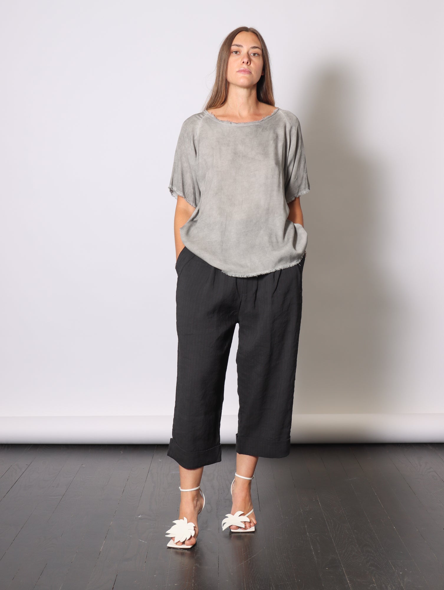Boyfriend Tee in Grey Shadow by Sanctamuerte-SANCTAMUERTE-Idlewild-Cincinnati