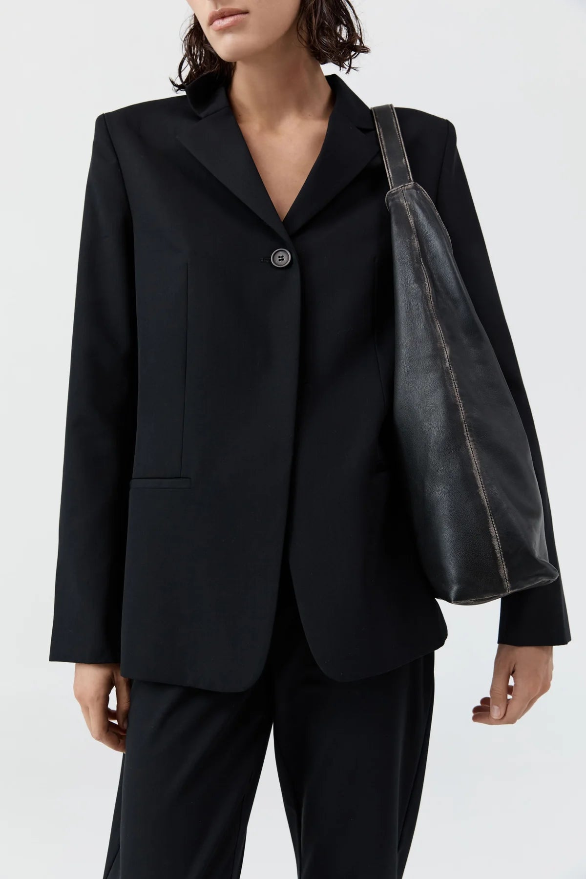 Brushed Large Tote in Black by St. Agni-Bags-St. Agni-Idlewild