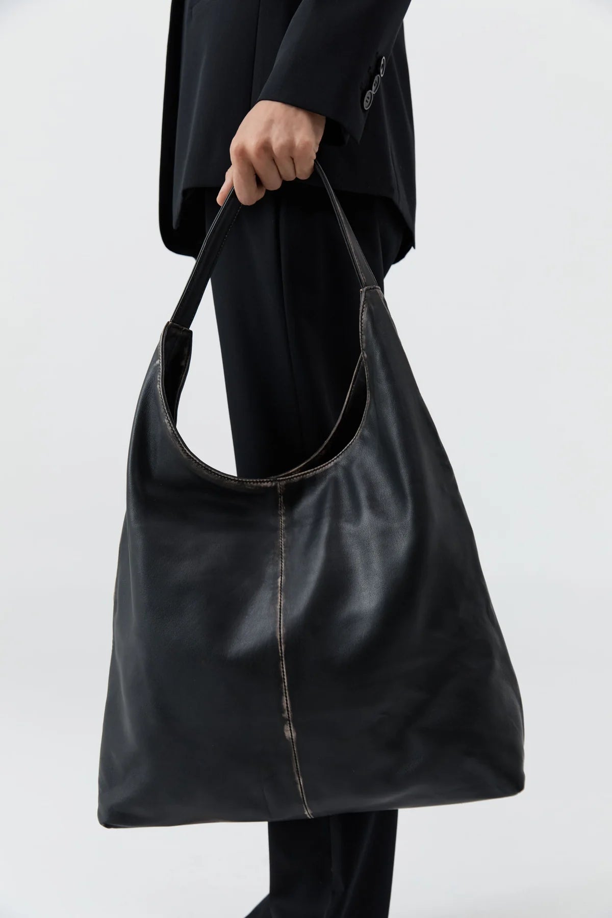 Brushed Large Tote in Black by St. Agni-St. Agni-Idlewild-Cincinnati