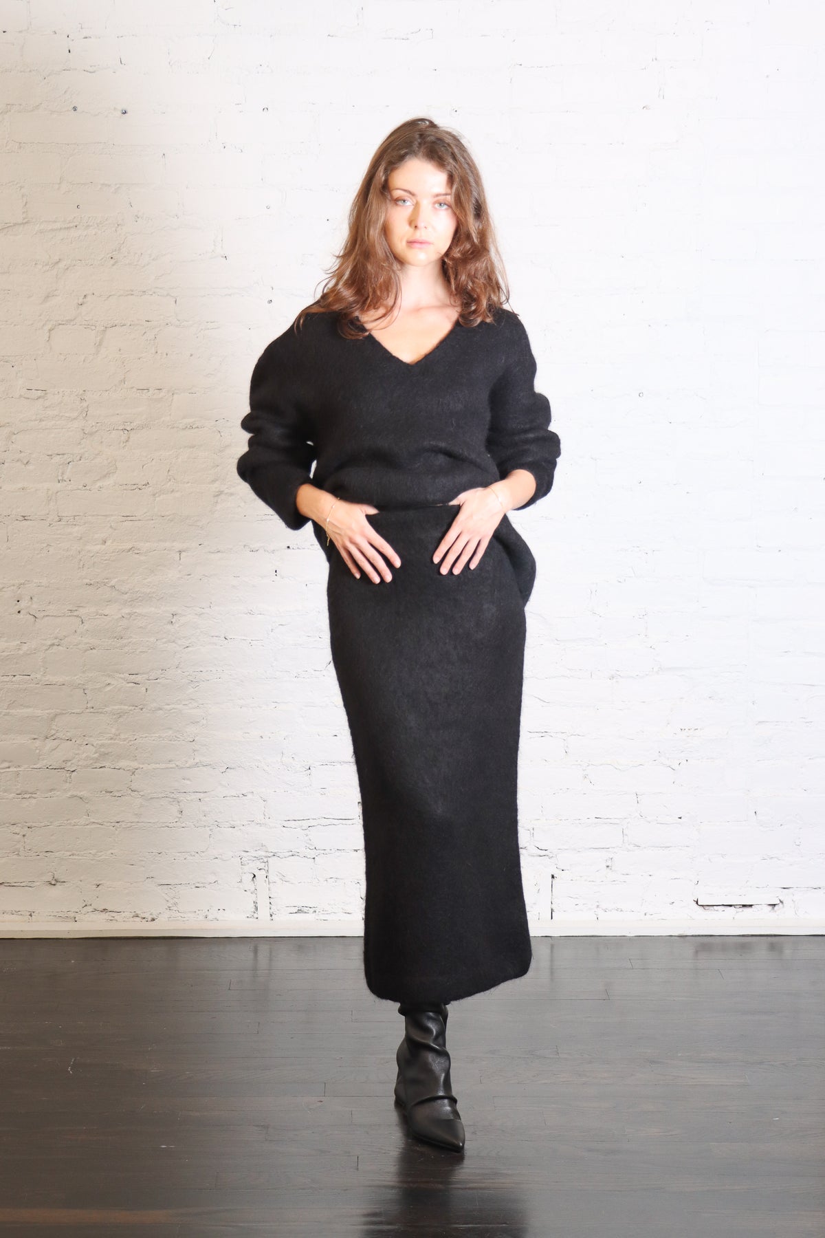 Brushed Pencil Skirt in Black by Lauren Manoogian-Lauren Manoogian-Idlewild-Cincinnati