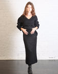 Brushed Pencil Skirt in Black by Lauren Manoogian-Lauren Manoogian-Idlewild-Cincinnati