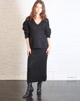 Brushed Pencil Skirt in Black by Lauren Manoogian-Lauren Manoogian-Idlewild-Cincinnati