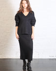 Brushed Pencil Skirt in Black by Lauren Manoogian-Lauren Manoogian-Idlewild-Cincinnati
