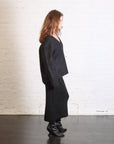 Brushed V-Neck in Black by Lauren Manoogian-Lauren Manoogian-Idlewild-Cincinnati