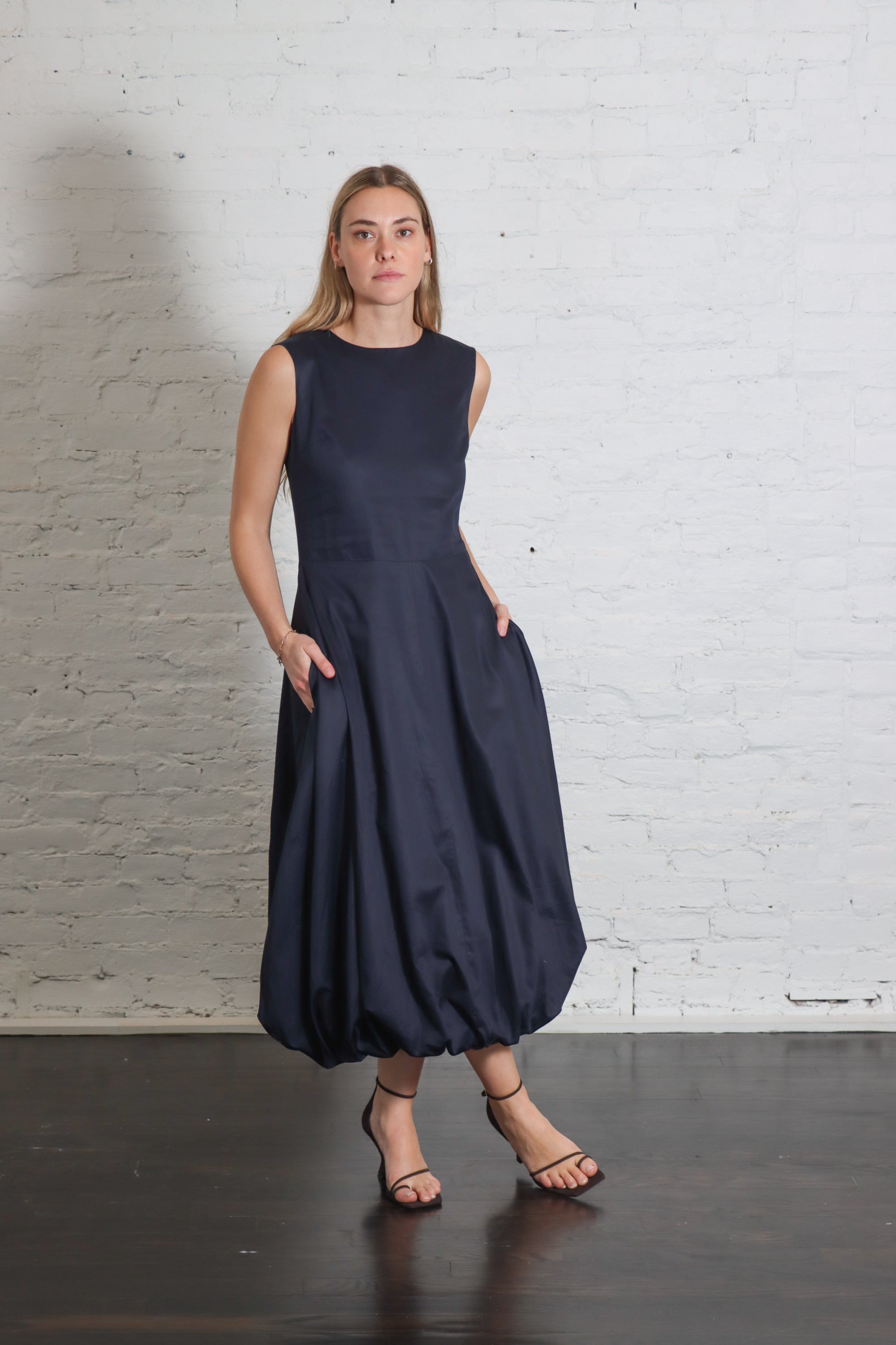 Bubble Dress in Navy by Shwetambari