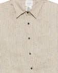 Camicia Cropped in Tan Stripe by Alysi-Alysi-Idlewild