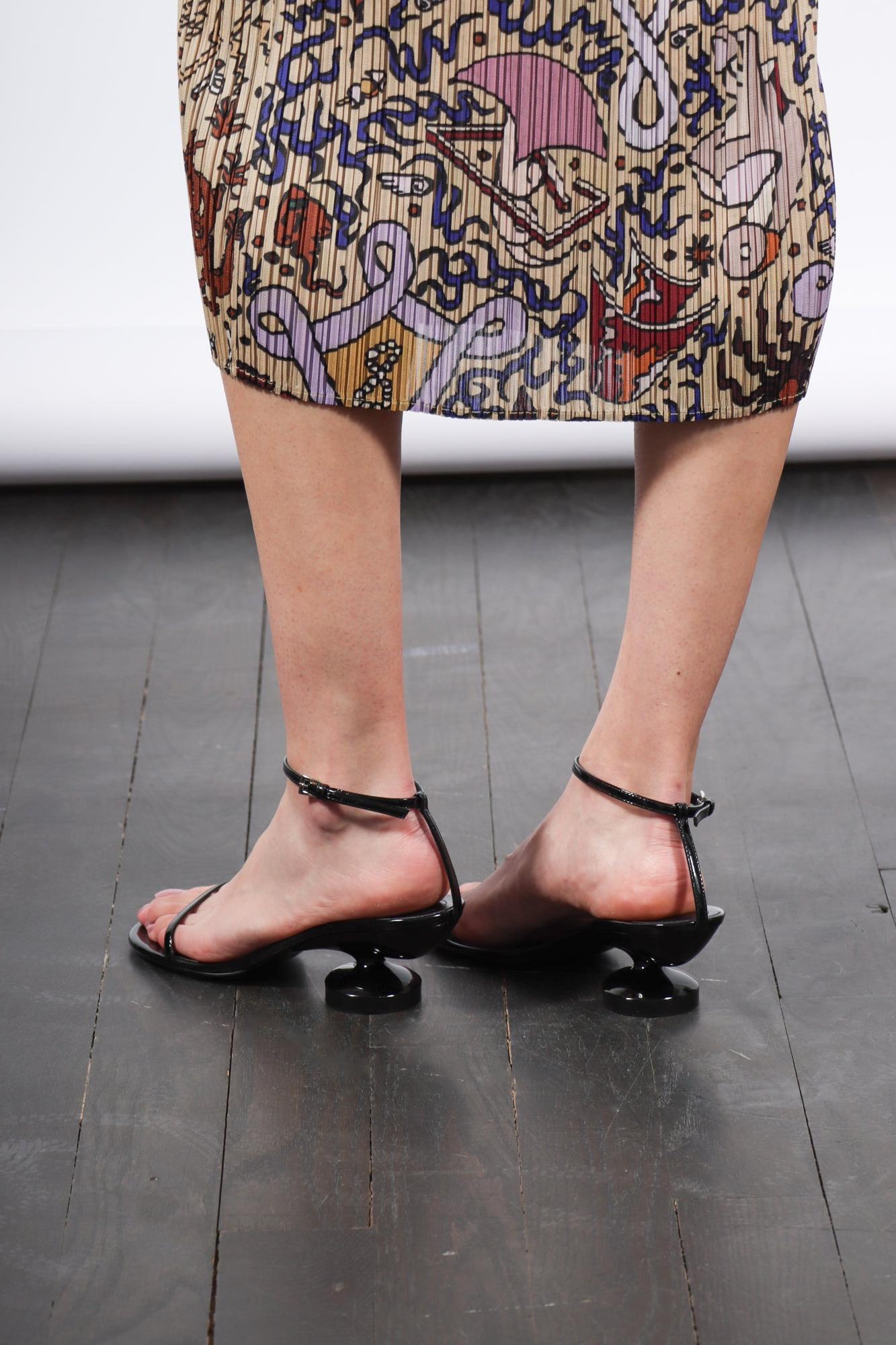 Camile Strap Heel in Patent Black by Lucasheva-Lucasheva-Idlewild